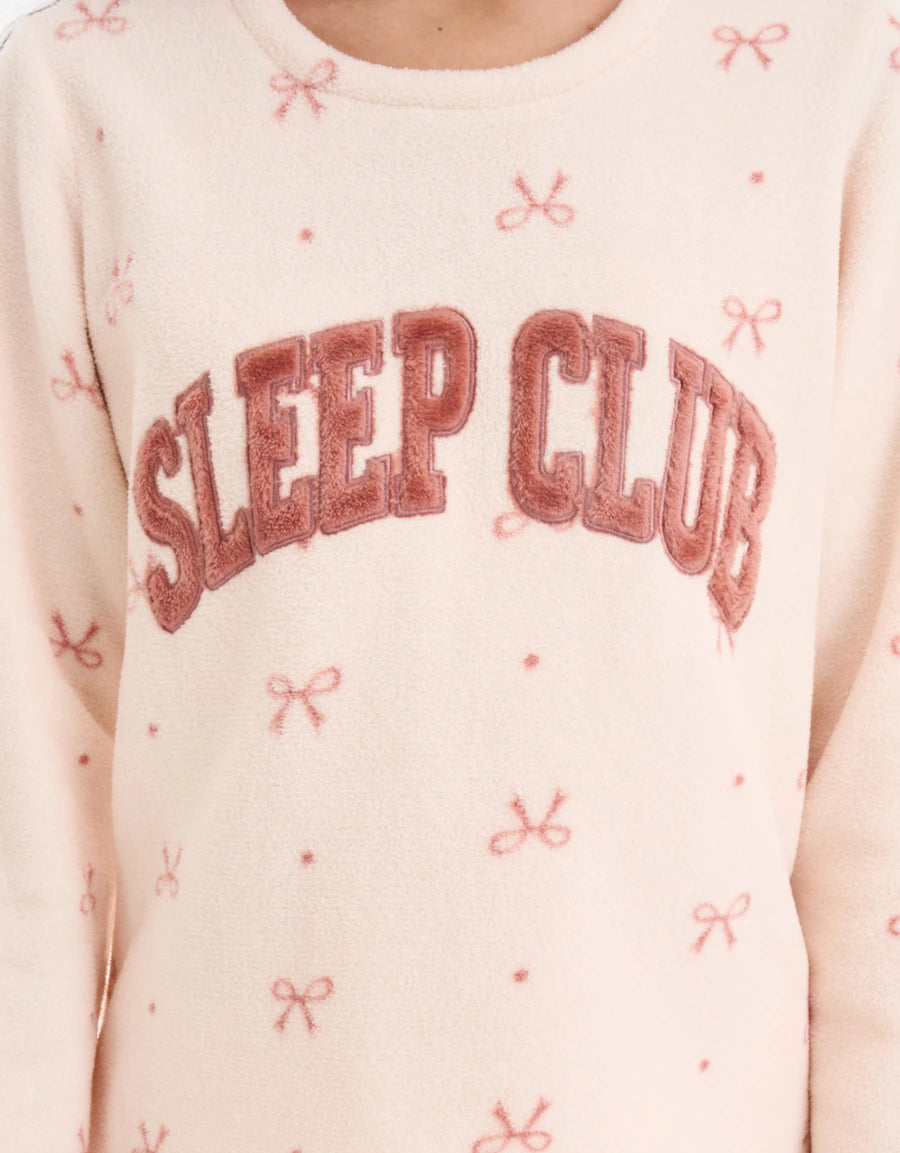 Sleep Club Fleece Pajama Set