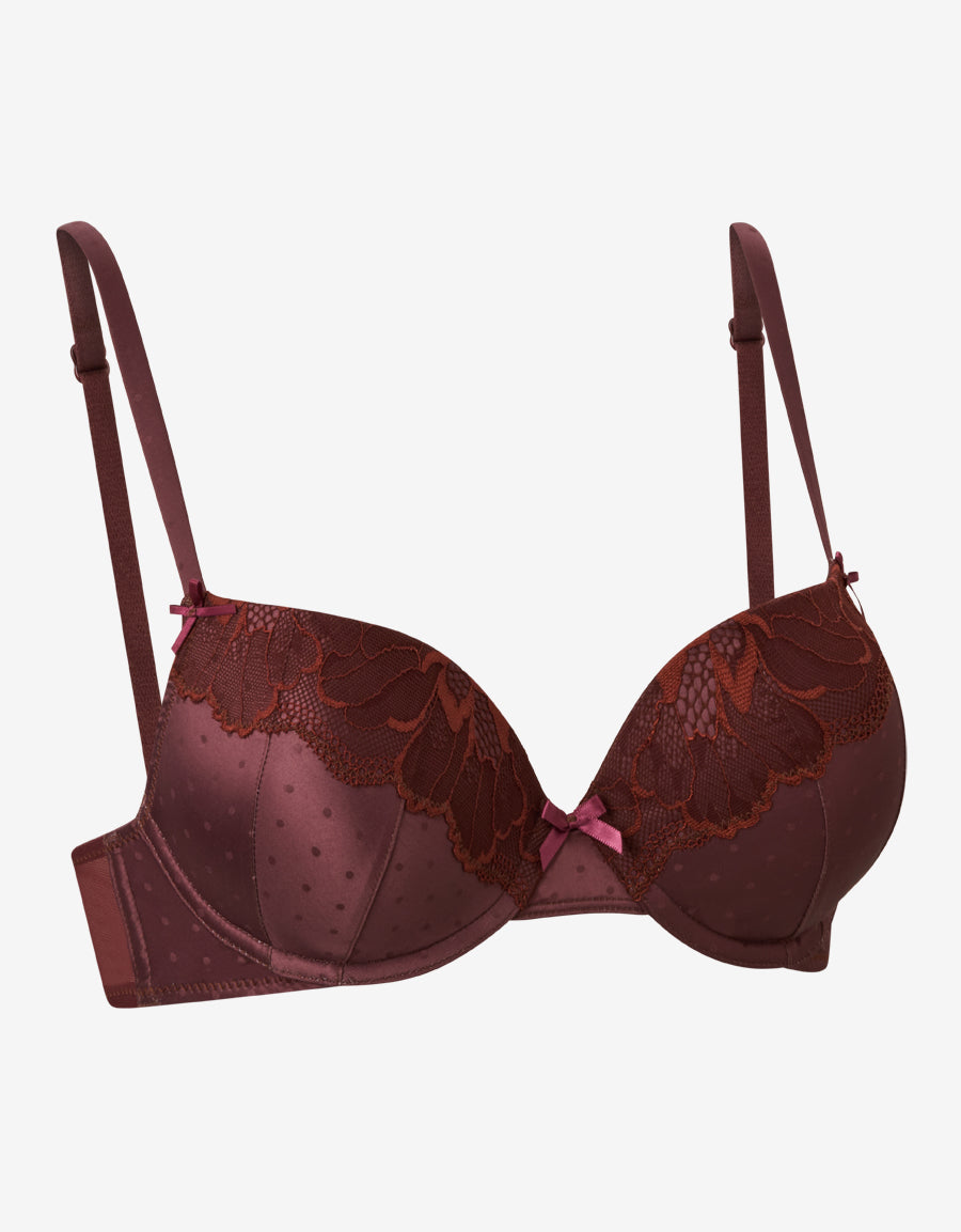 Mesh And Lace Plunge Bra