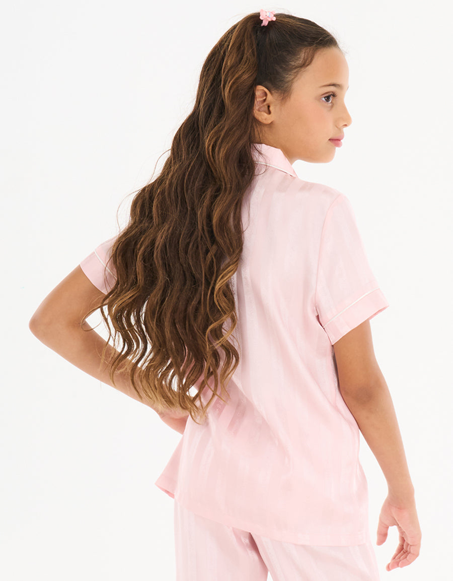 Satin Short Sleeve Pajama Set