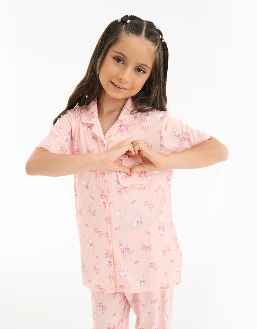 Hunny Bunny Print Pajama Set