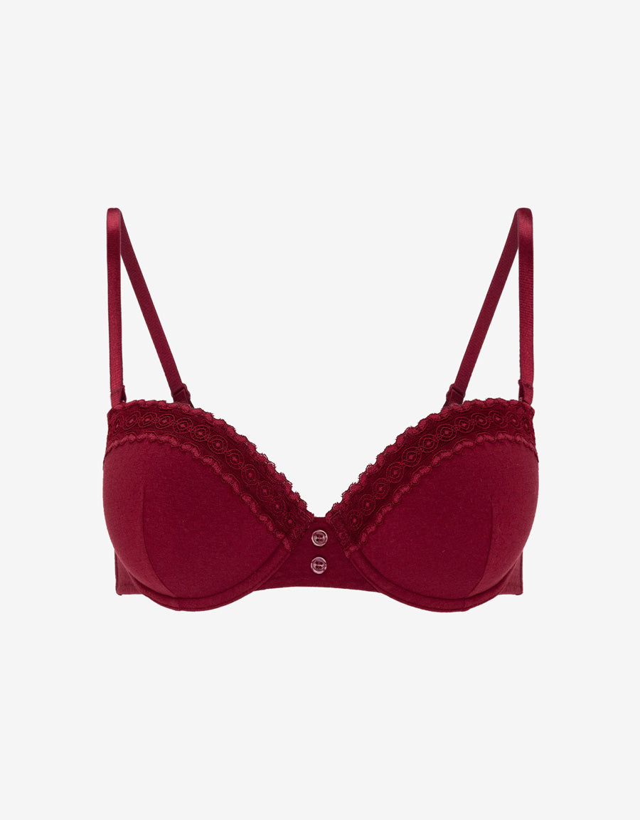 Lace-Trim Cotton Multiway Bra