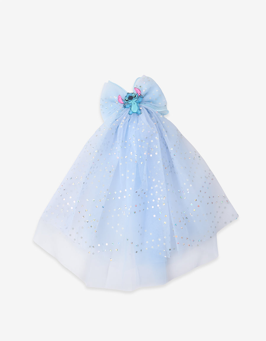 Disney Stitch Tulle Hair Bow Clip