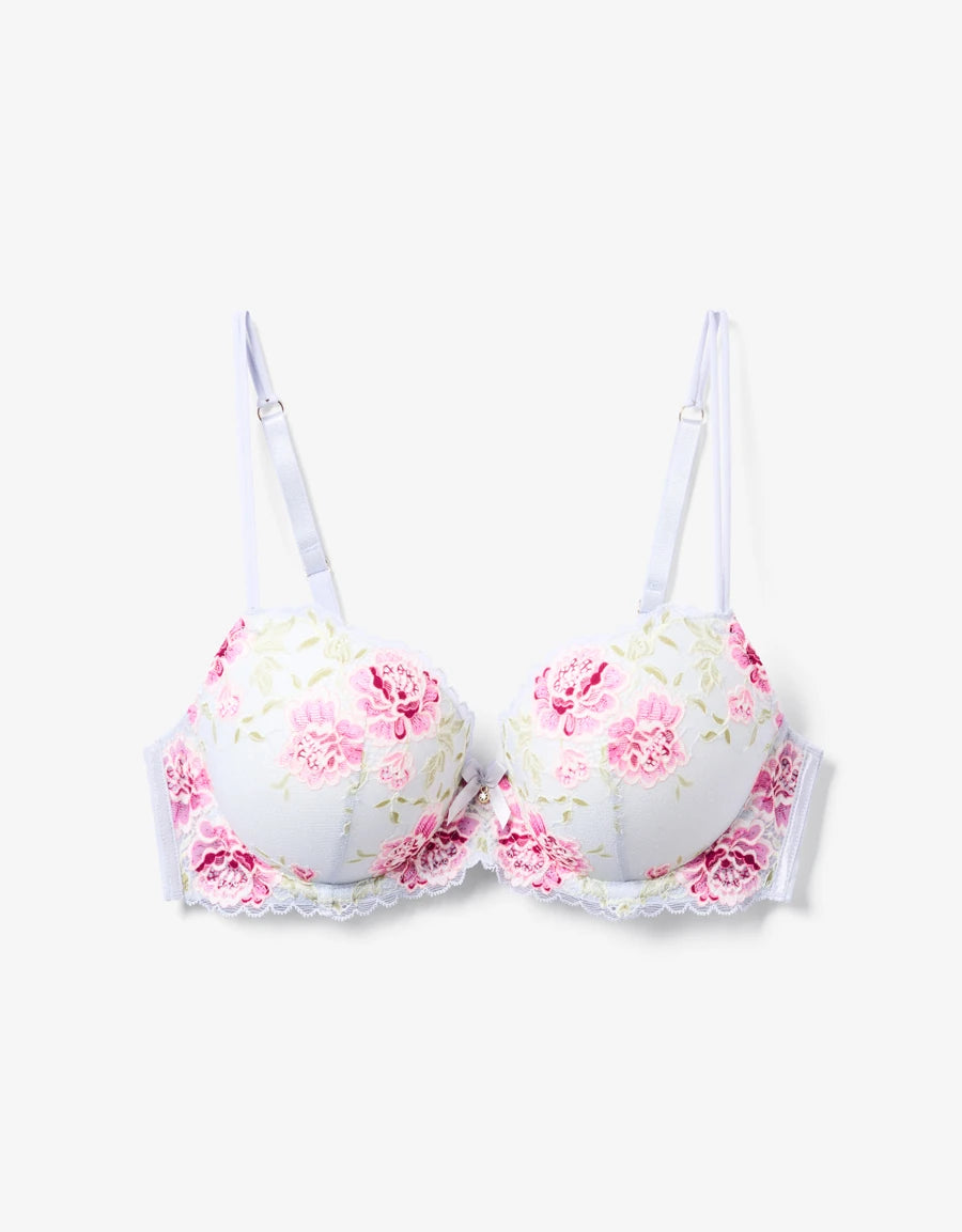 Floral Print Balconette Bra