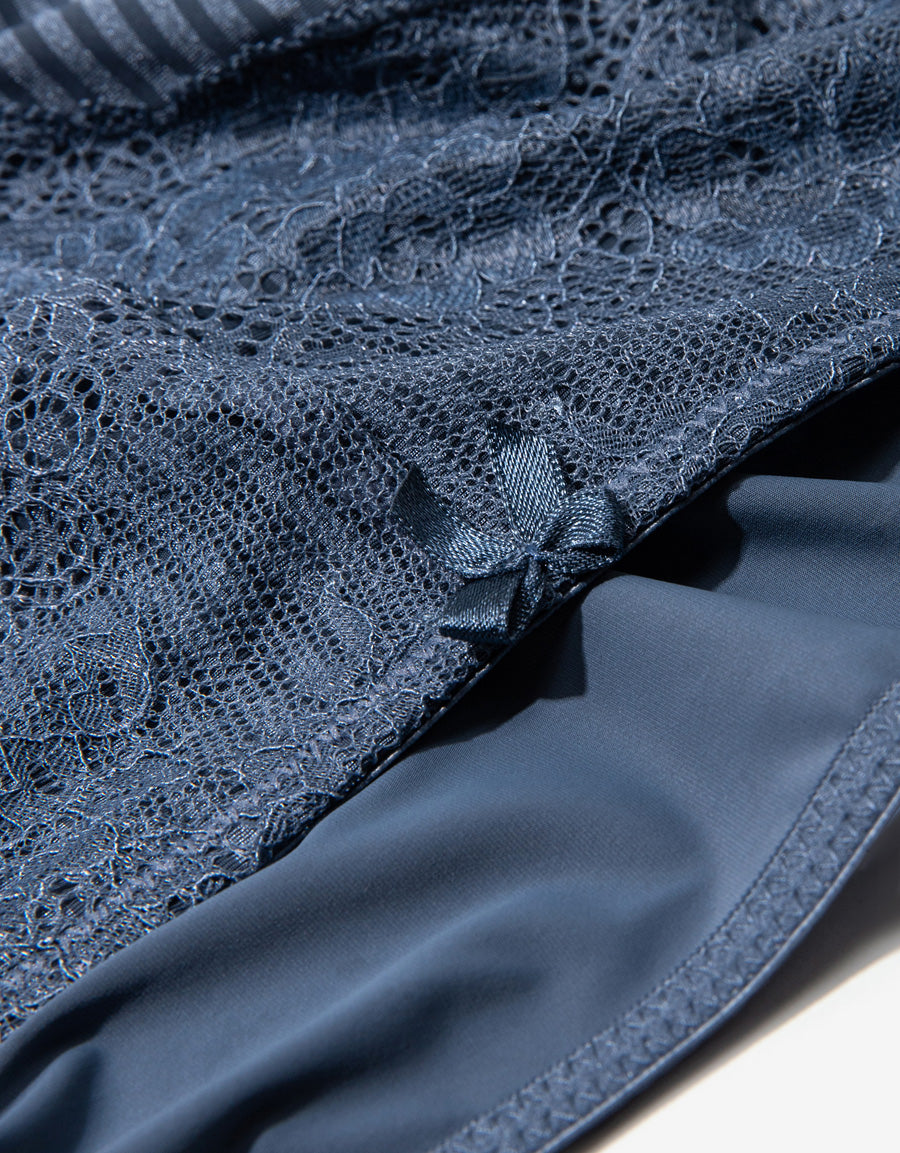 Lace Bikini Panty in Blue