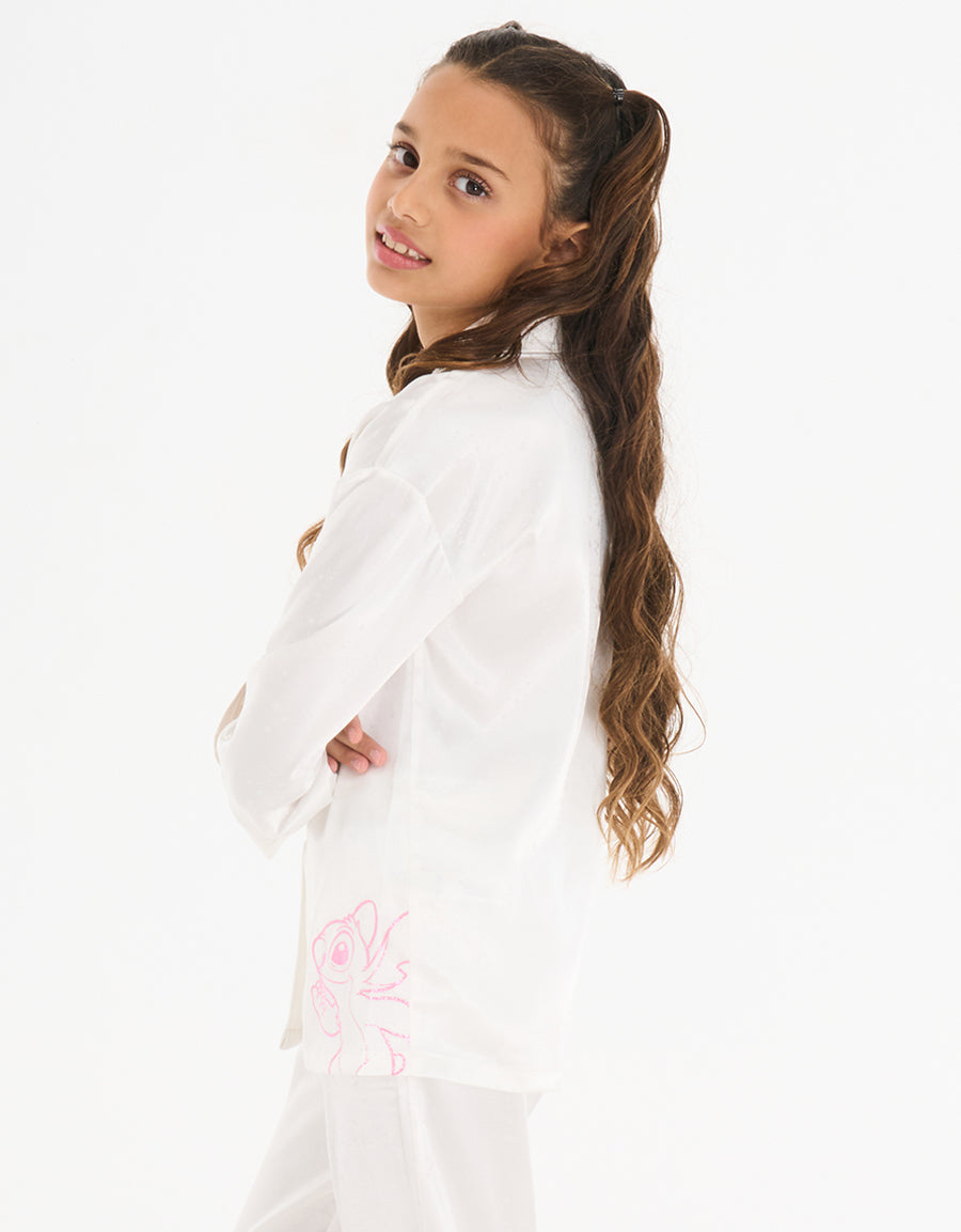 Long Sleeve Satin Pajama Set