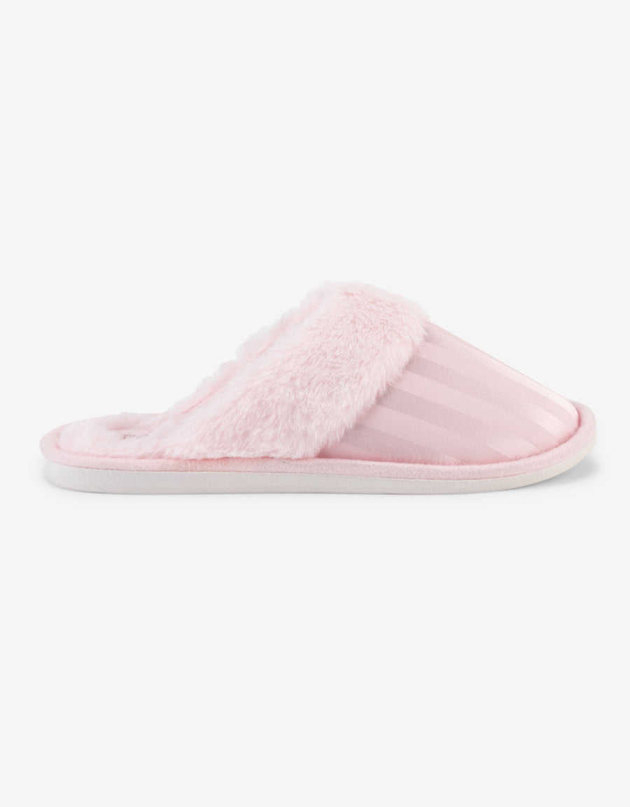 Signature Satin Closed Toe Slipper
