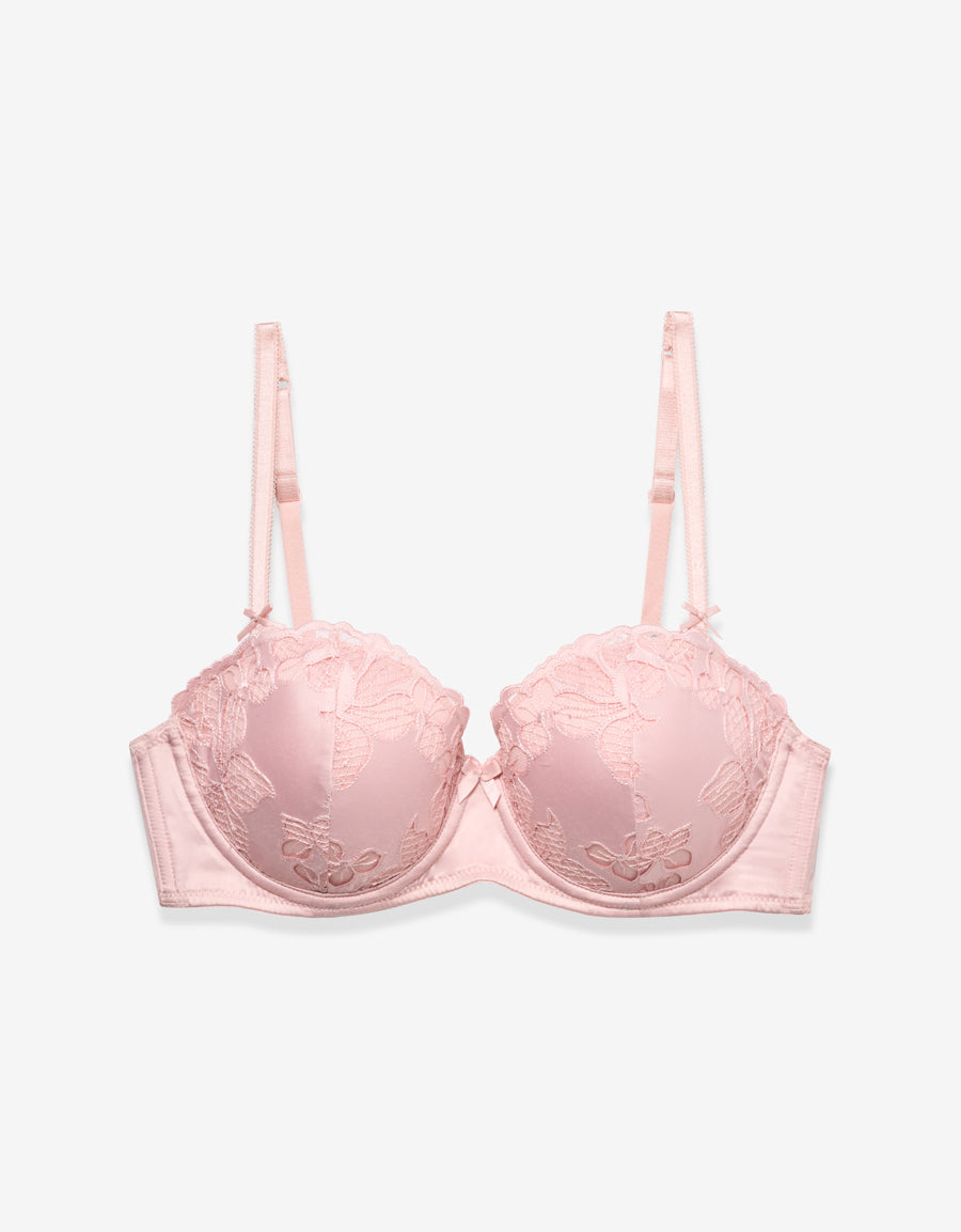 Multiway Satin Bra in Light Pink