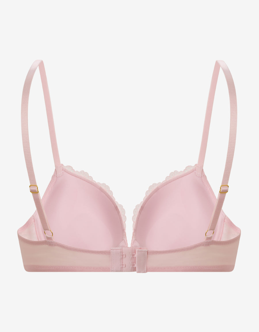 Lace And Mesh Balconette Bra