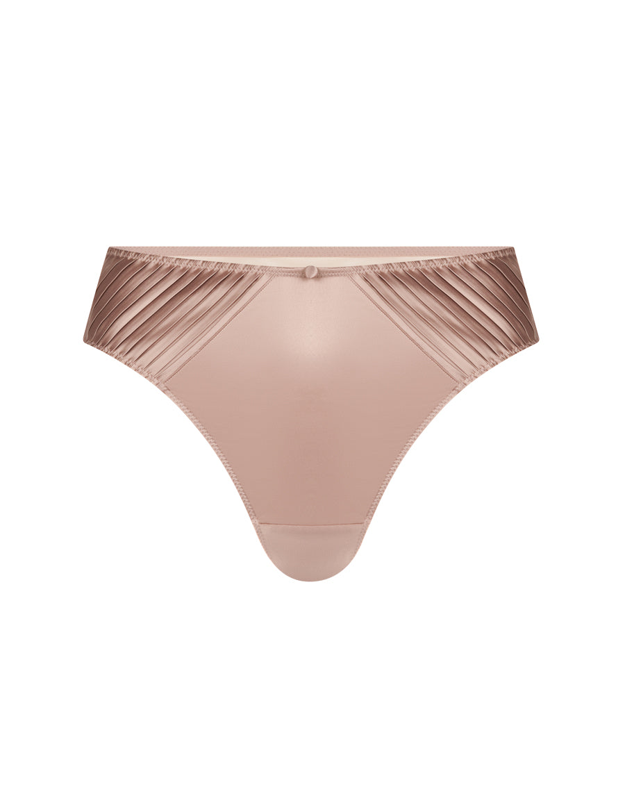 LUXE PLEATED THONG
