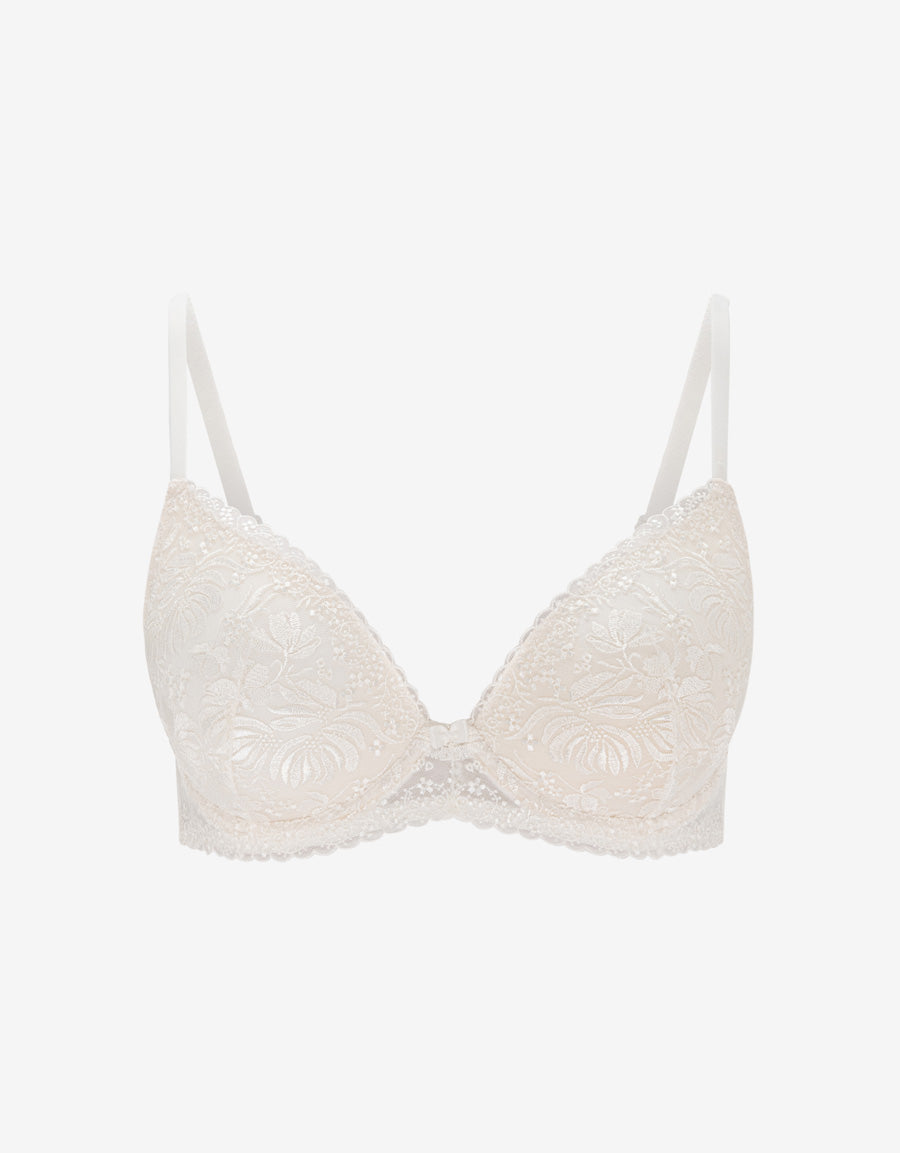 Embroidered Plunge Bra