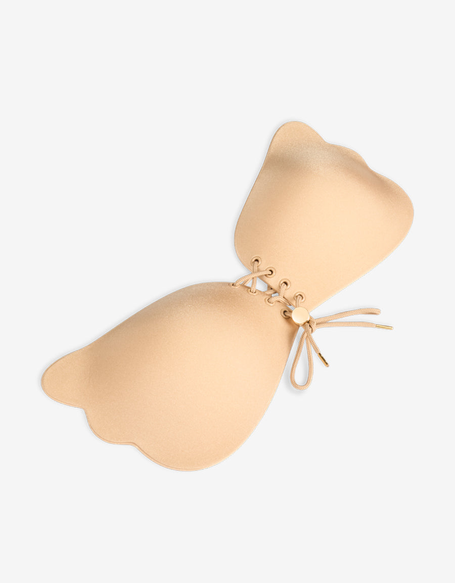 Stick-On Lace-Up Invisible Bra