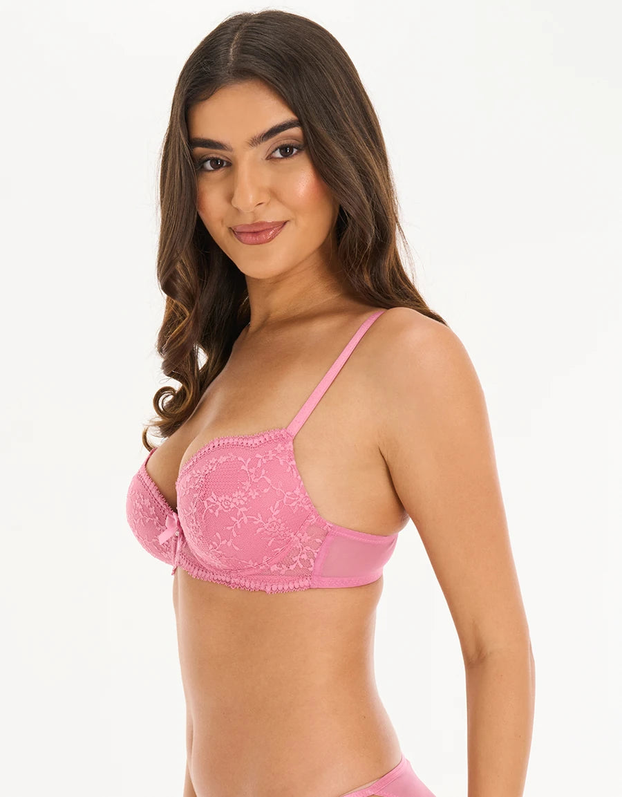Lace Push-Up Balconette Bra