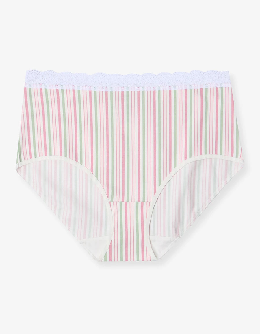 7-Pack Lace-Trim Cotton Maxi Panties