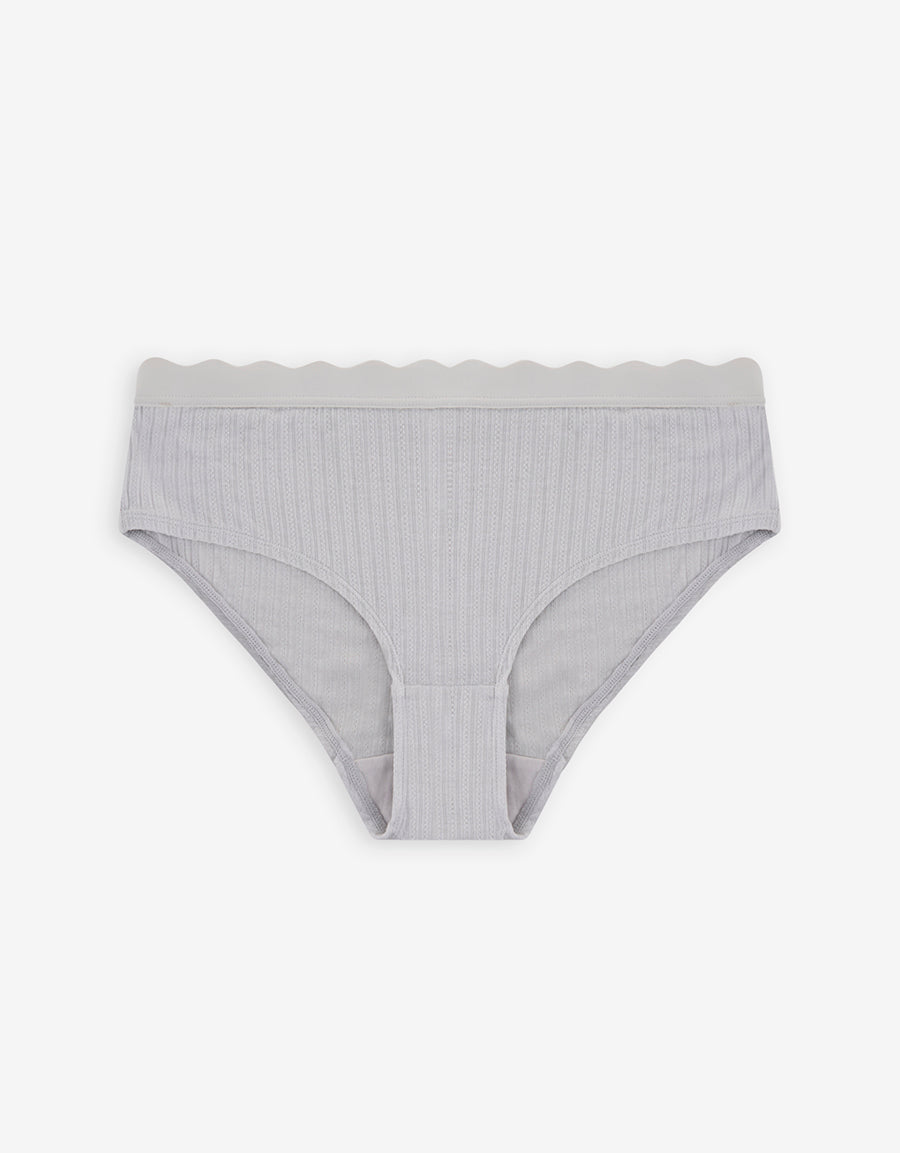 Scallop-Edge Ribbed Brief