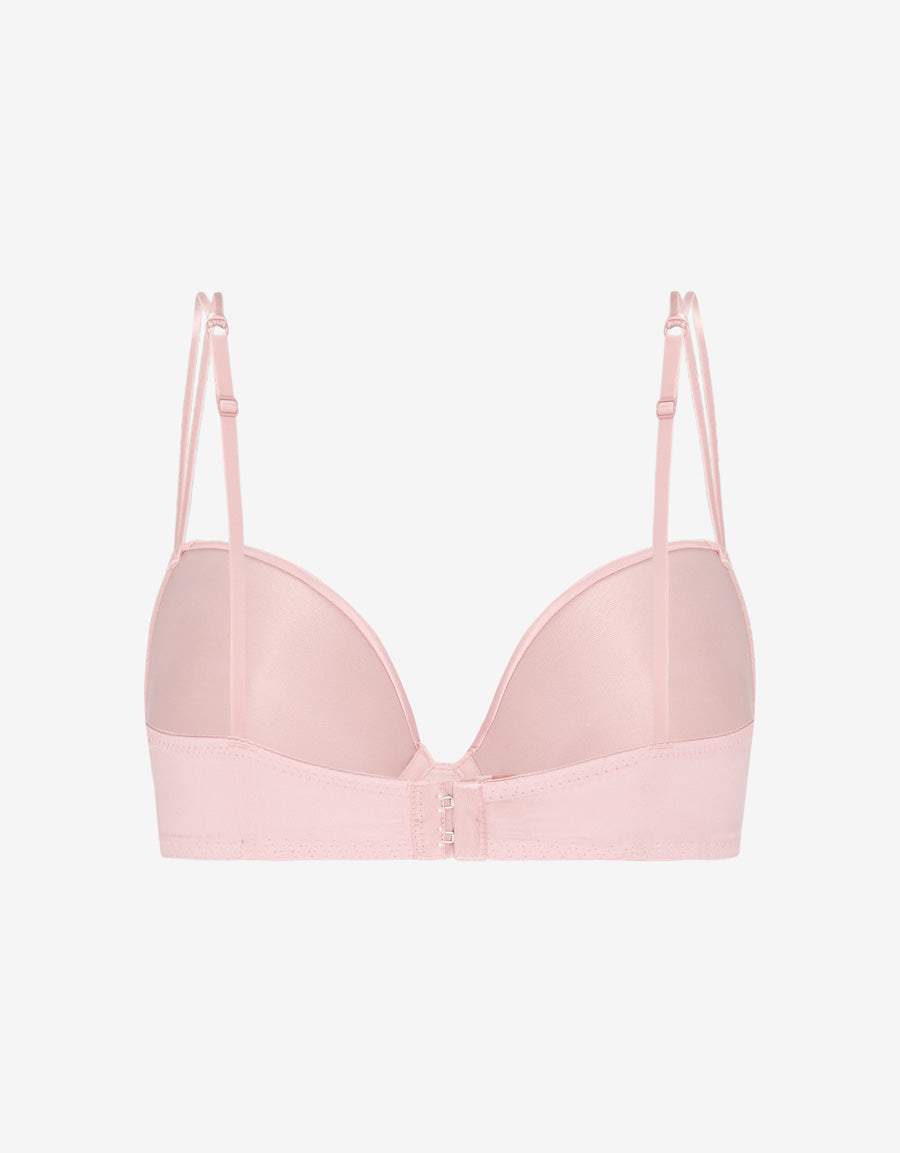 Satin Lace Plunge Bra