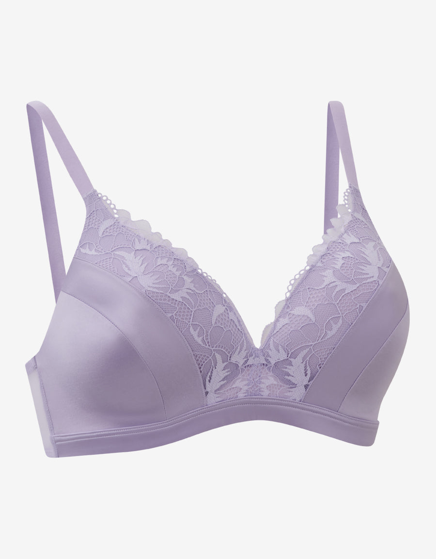 Lilac Non Wired Plunge Bra
