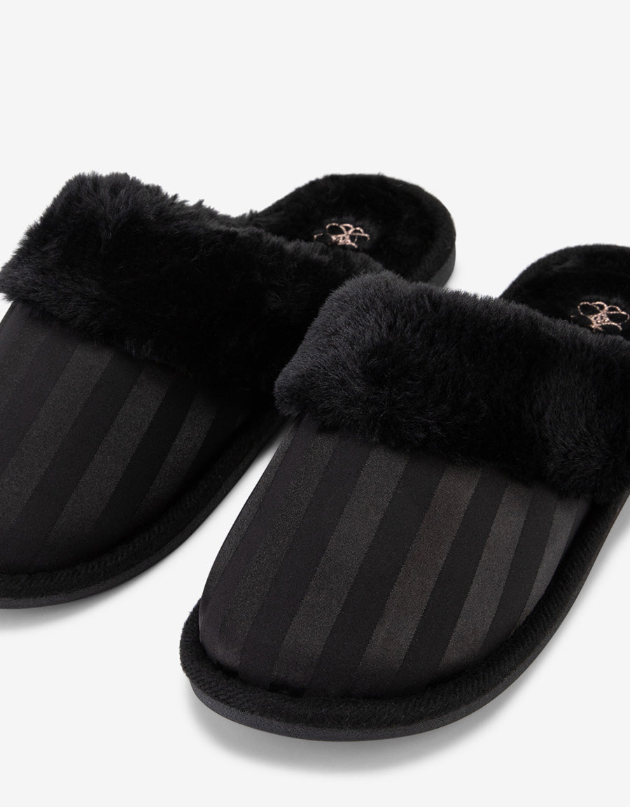 Signature Satin Closed Toe Slipper