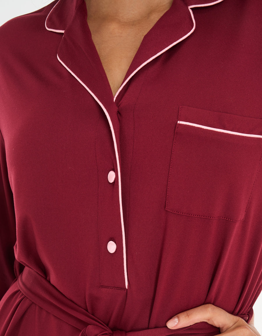 2-Pack Long Nightdresses in Red
