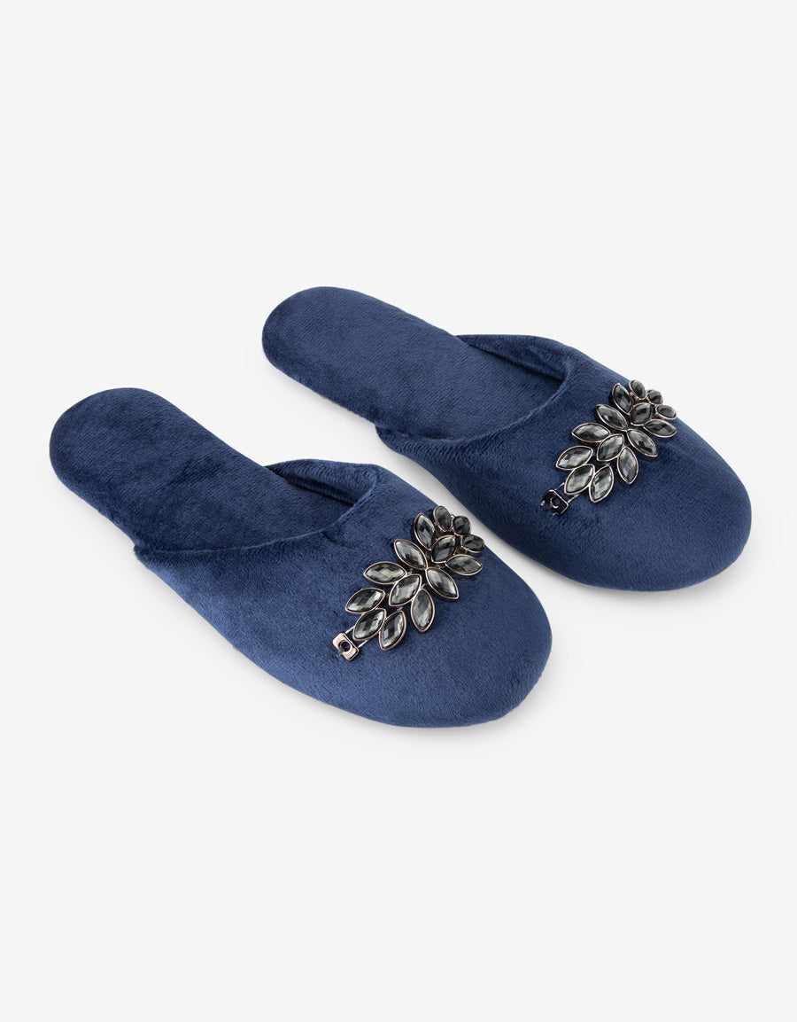 Embellished Closed Toe Slipper