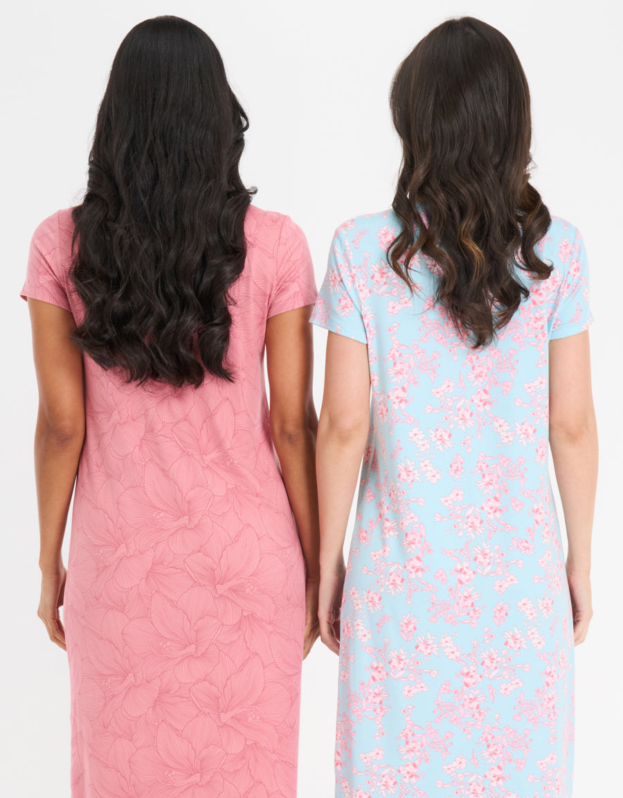 2-Pack Soft-Stretch Long Dresses