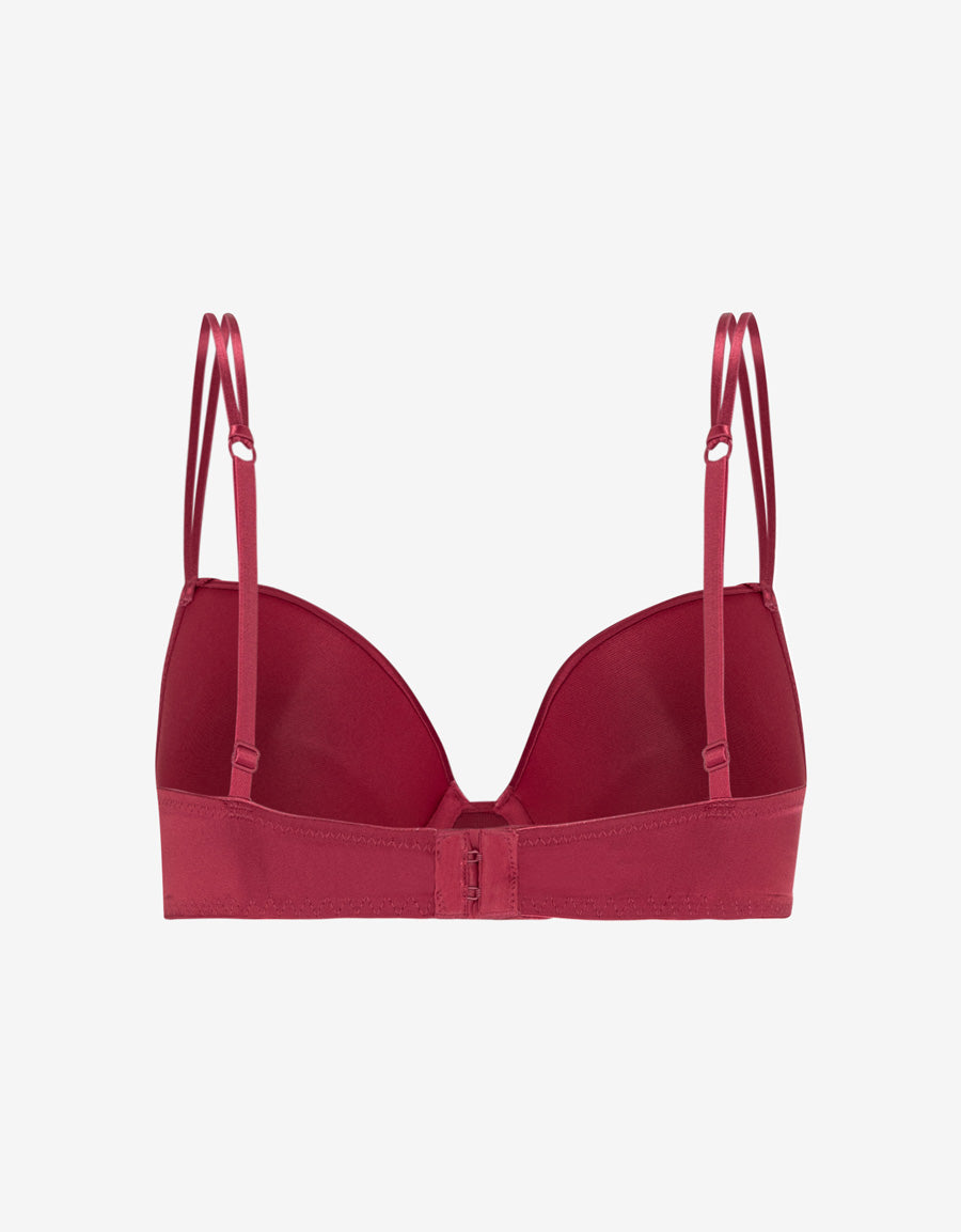 Satin Lace Plunge Bra