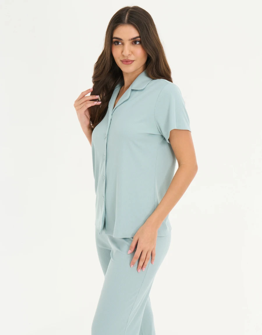 Ribbed Pajama Set