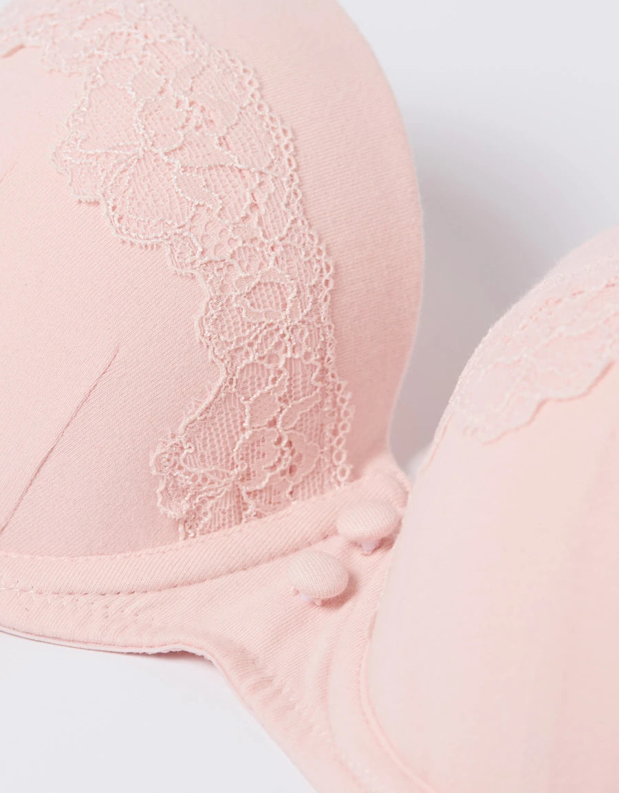 Lace-Trim Cotton Multiway Bra