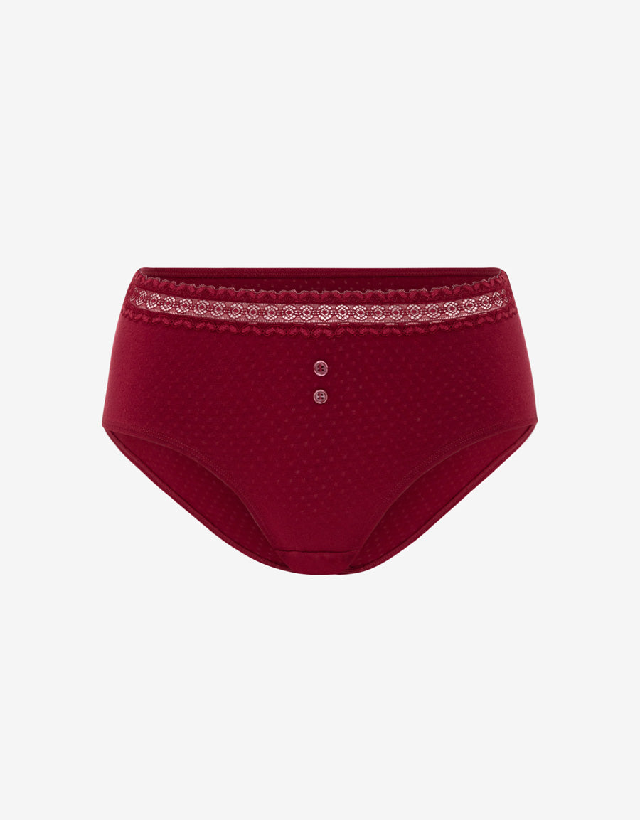 Lace-Trim Cotton Hipster Panty