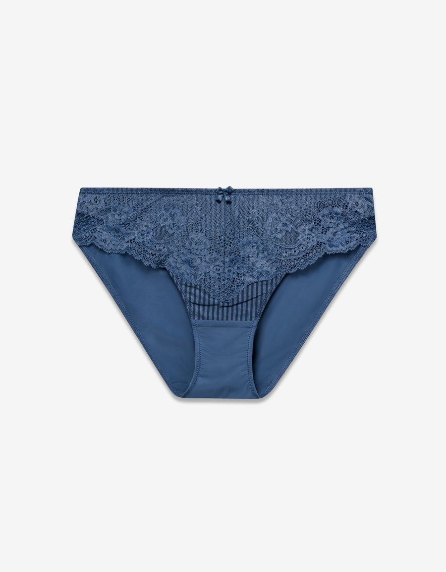 Lace Bikini Panty in Blue