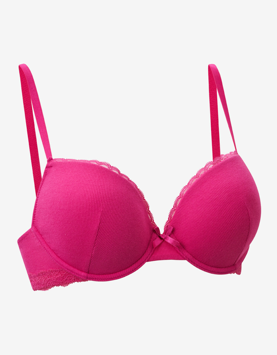 Cotton Plunge Bra