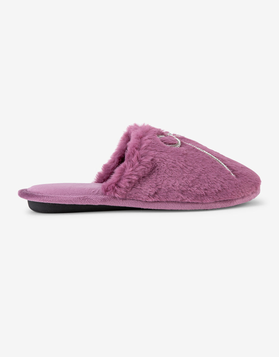 Faux Fur Close Toe Slipper