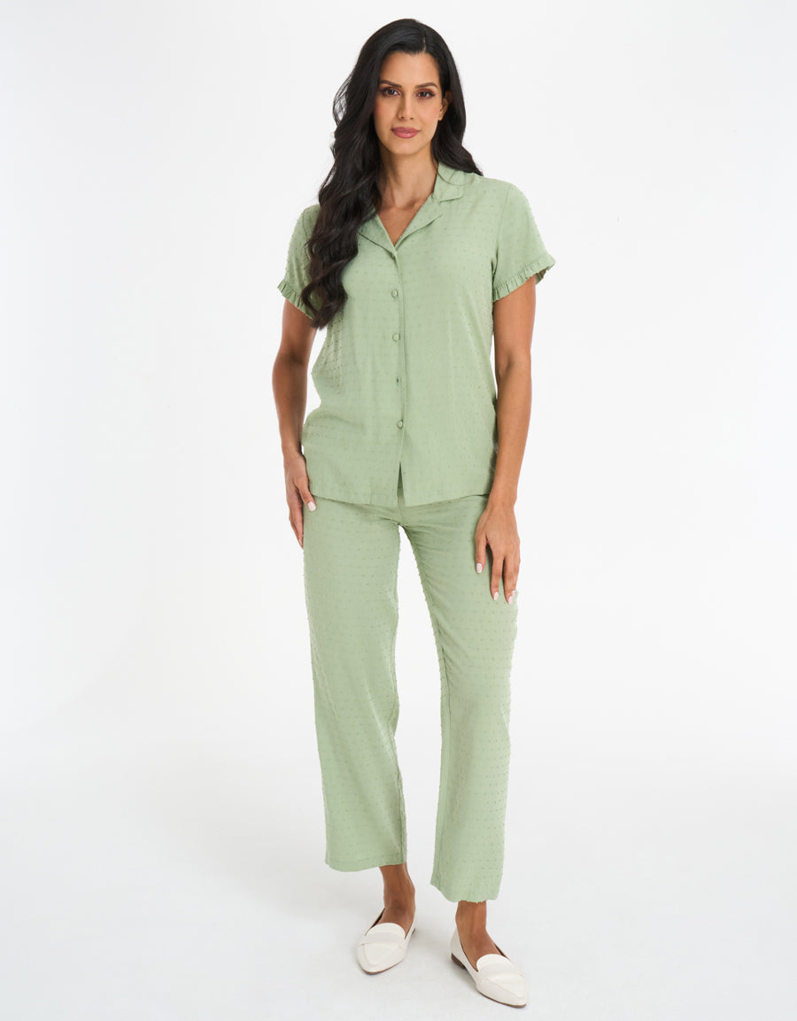 Textured Dobby Pajama Set