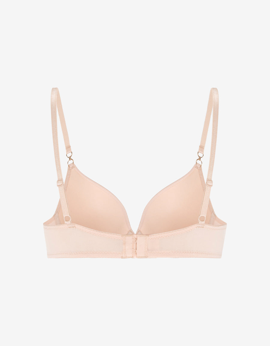 Embroidered Lace Plunge Bra