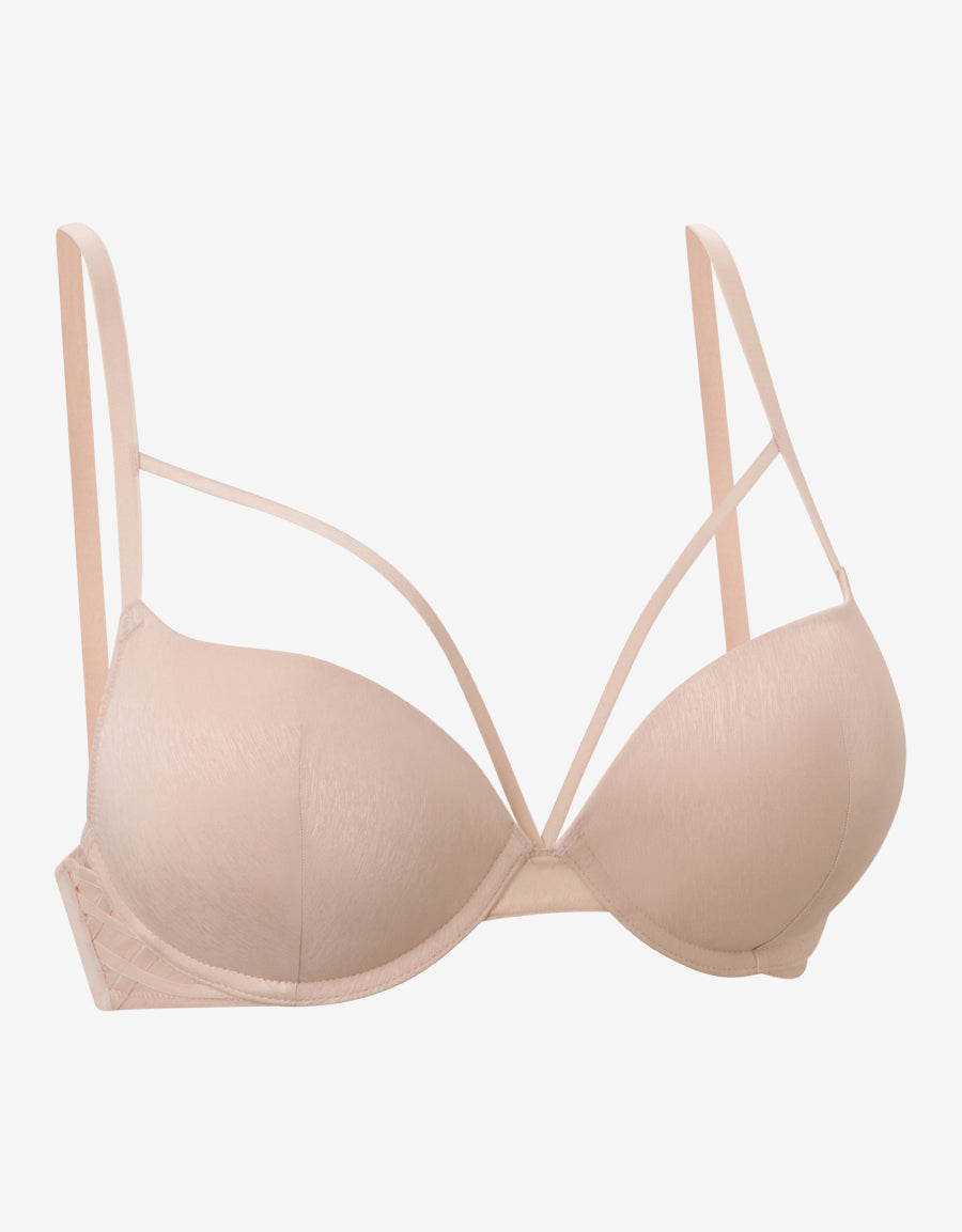 Jacquard Satin Plunge Bra