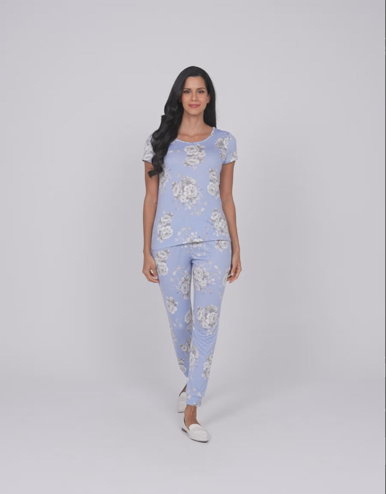 Floral Blue Jogger Set