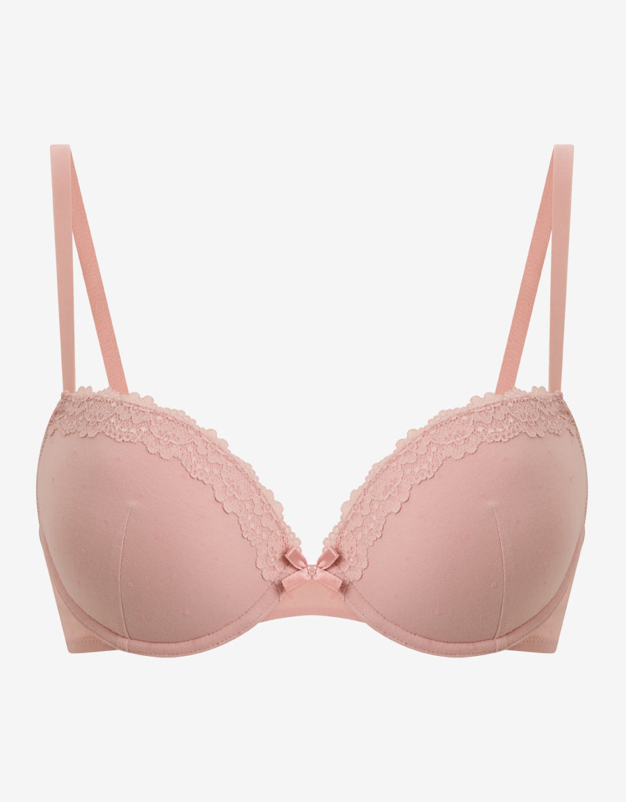 Cotton Plunge Bra