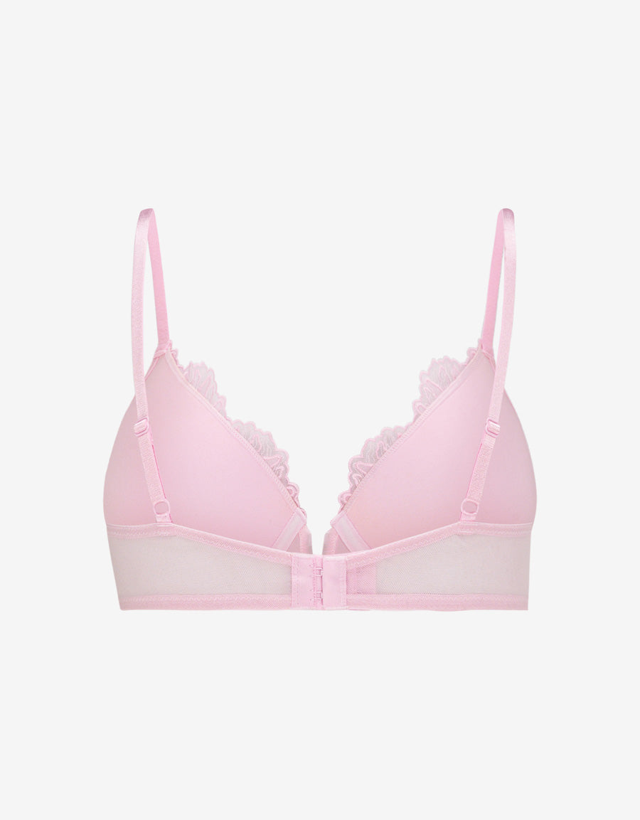 Embroidered Plunge Bra