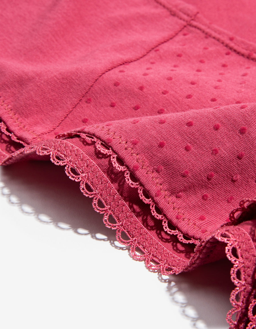 Cotton Boxer Panty in Coral