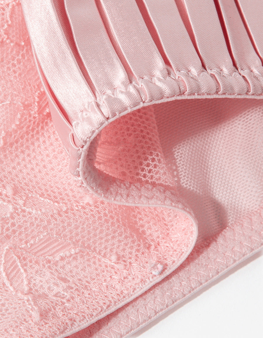 Lace-Trim Satin Hipster Panty