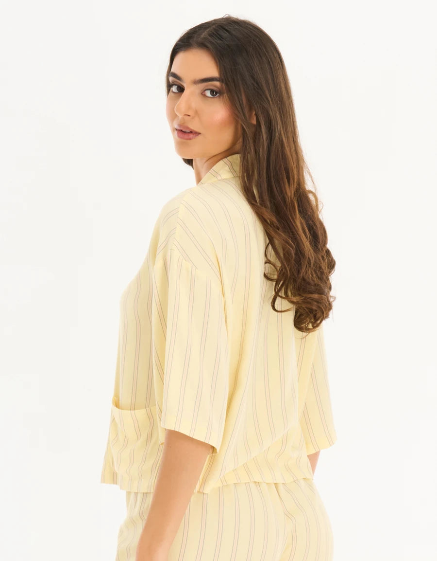 Striped Short Pajama Set