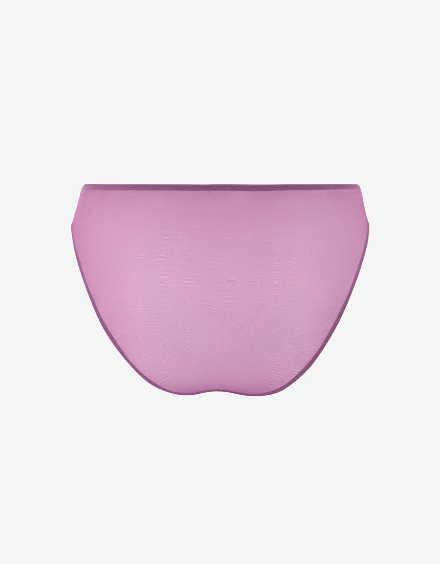 Sparkle Lace-Trim Satin Bikini Panty