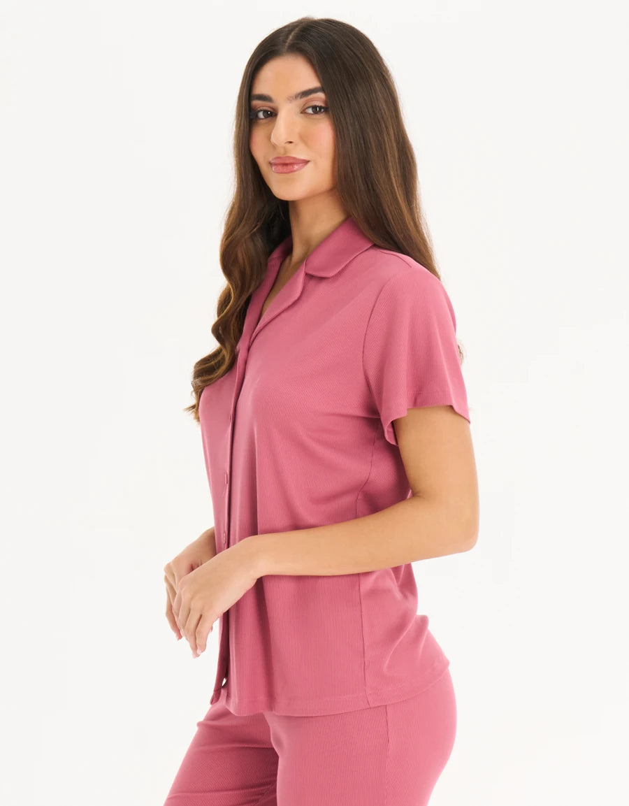 Ribbed Pajama Set