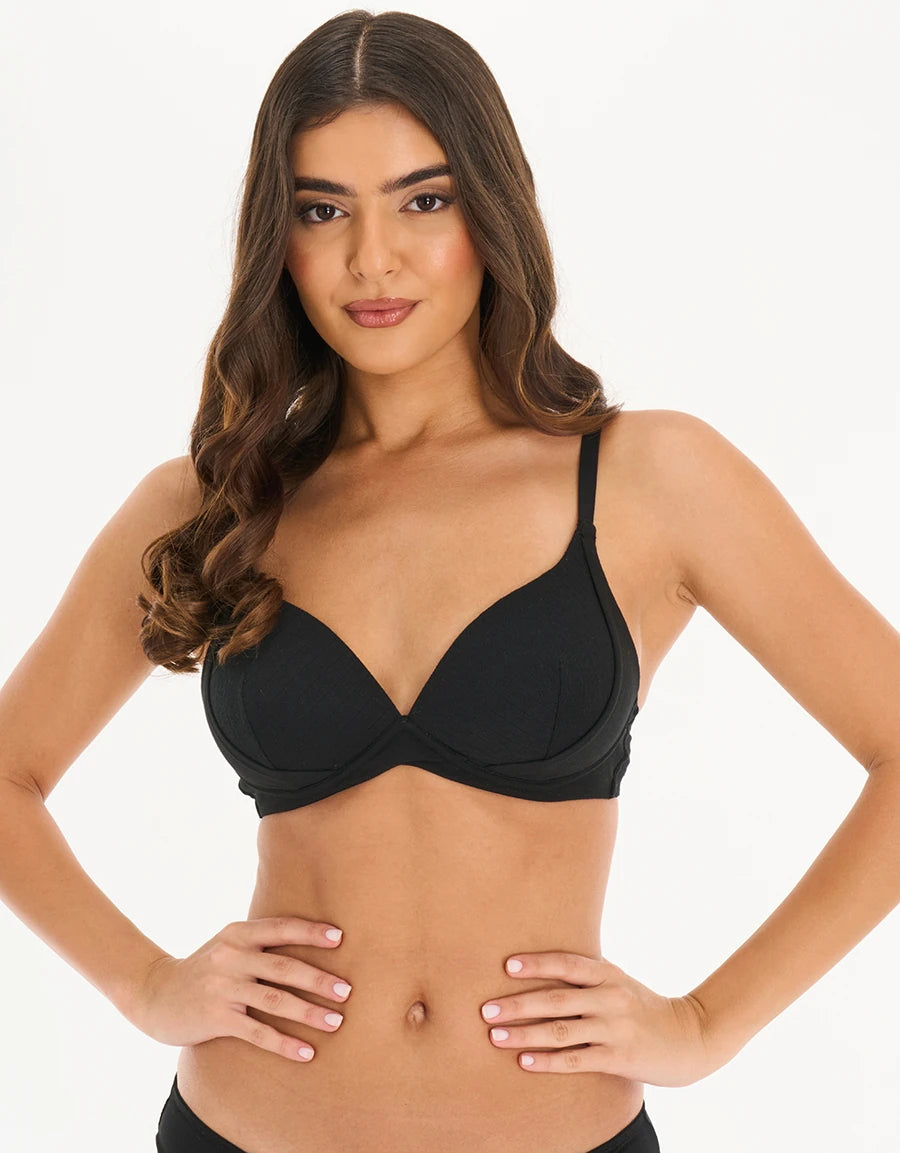 Pointelle Cotton Plunge Bra