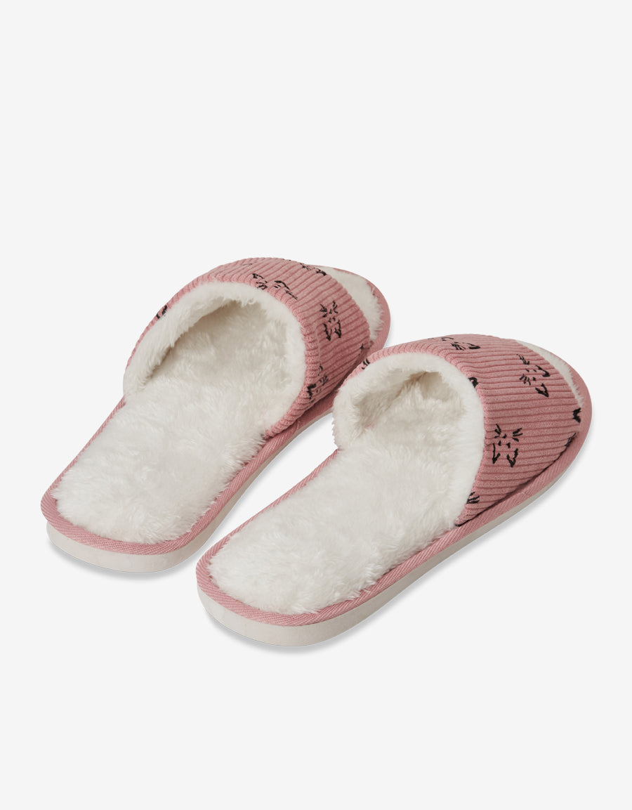 Pink Open Toe Slippers