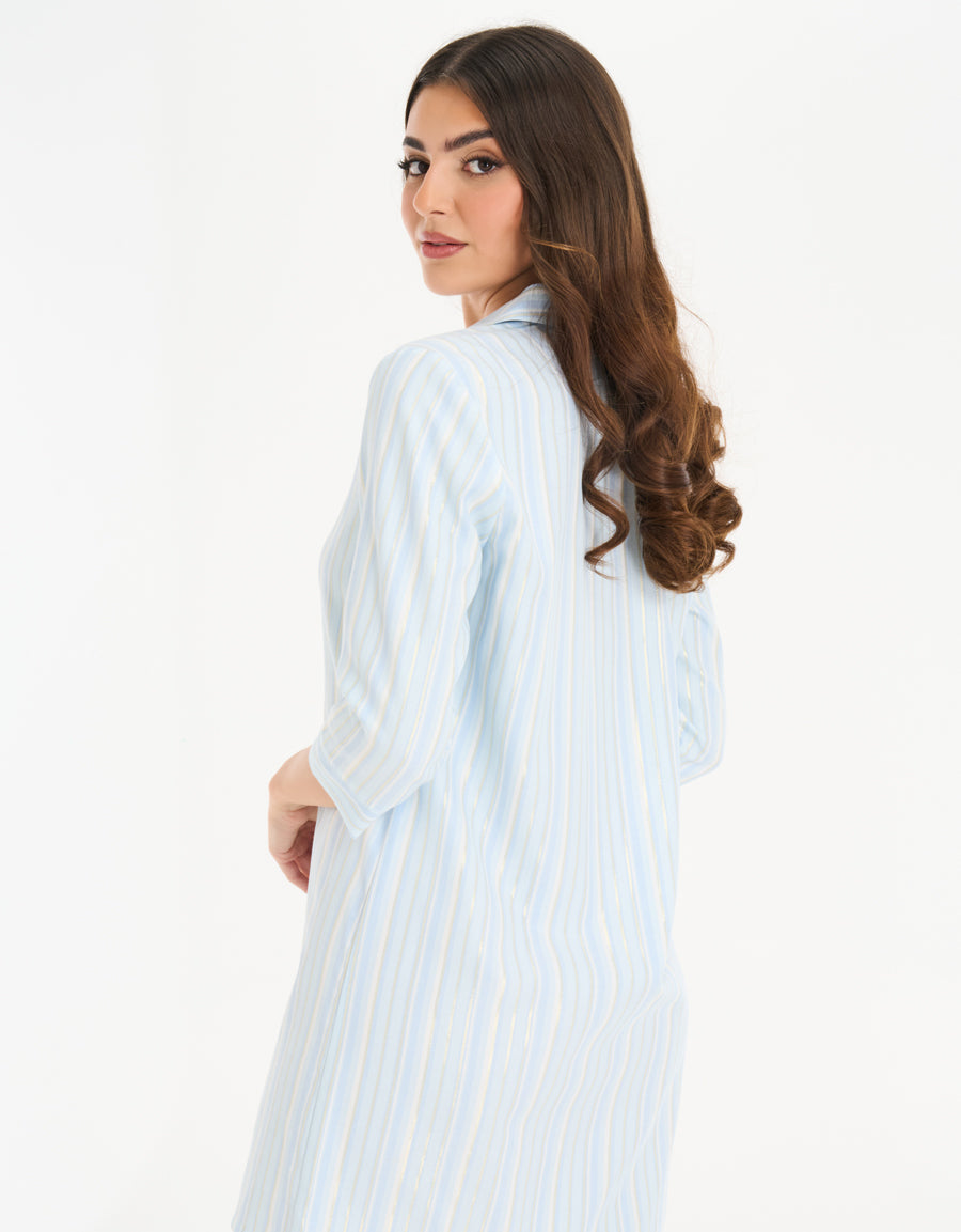 2-Pack Sleep Shirt Short Nightdresses in Light Blue