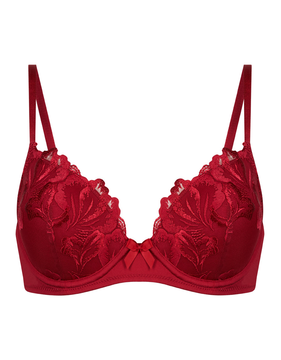 EMBROIDERY PLUNGE BRA