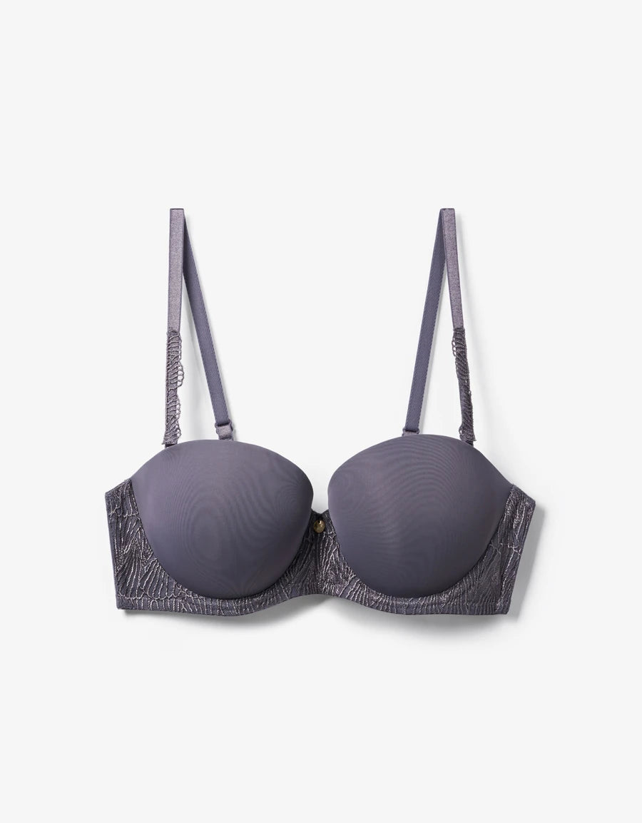 Embroidered Padded Multiway Bra