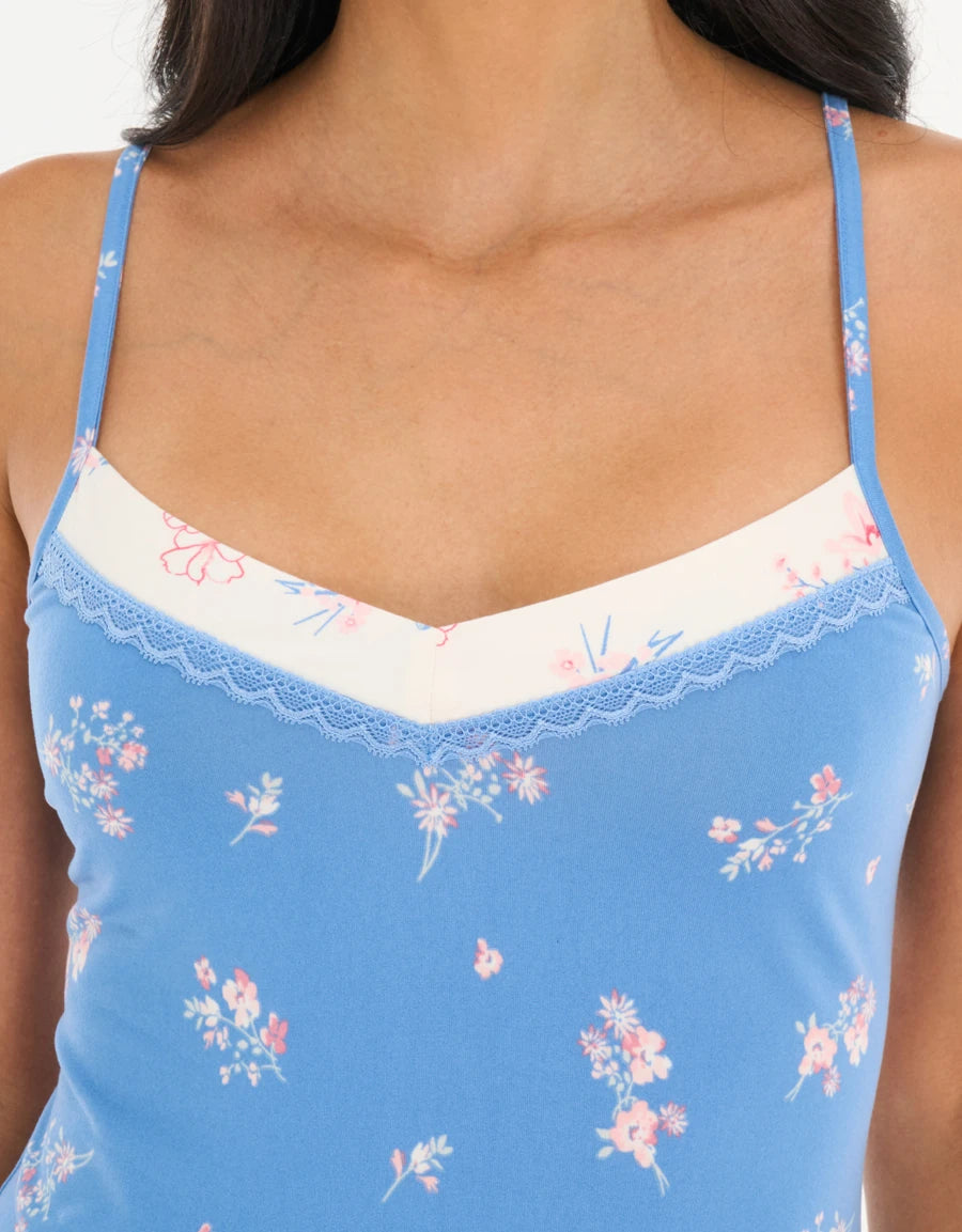 2-Pack Floral Print Soft Stretch Nightdresses
