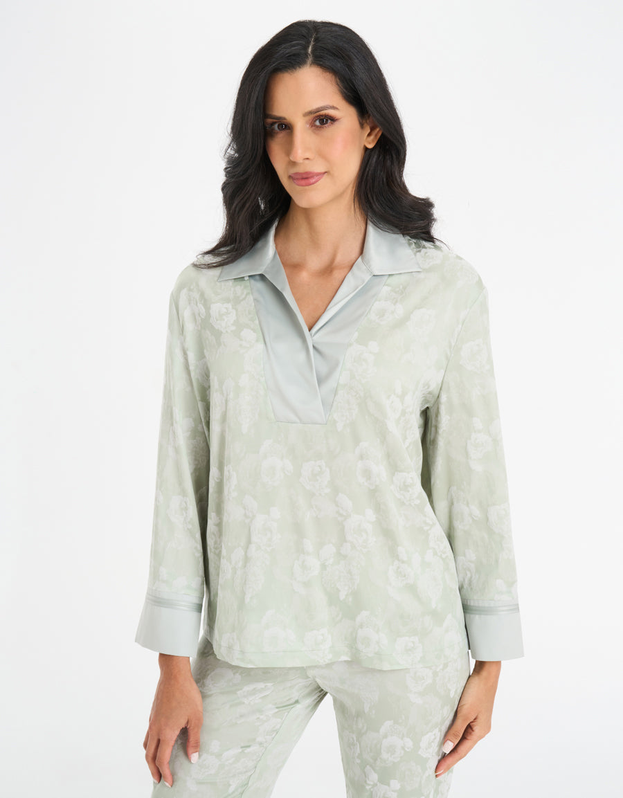 Jacquard Satin Pajama Set