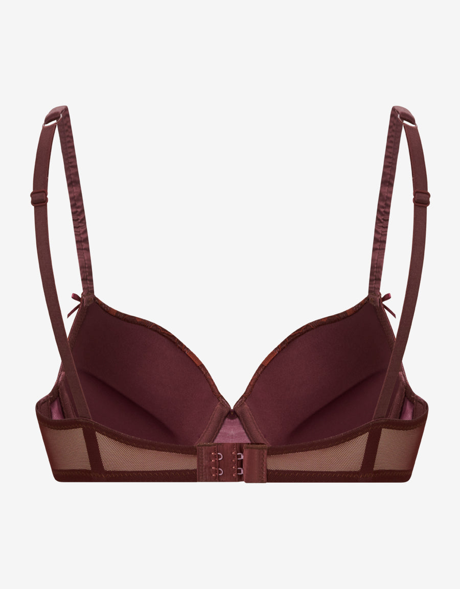 Mesh And Lace Plunge Bra